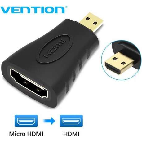 Vention Micro HDMI naar HDMI Adapter - Full HD 1080P - Gold-Plated Connectors