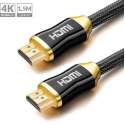 HDMI Kabel High Speed Nylon - 1,5 m – Zwart