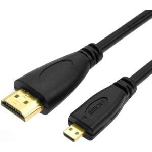 Gold-Plated Micro HDMI Naar HDMI Kabel Adapter Verloop Stekker Converter - 1,5 Meter