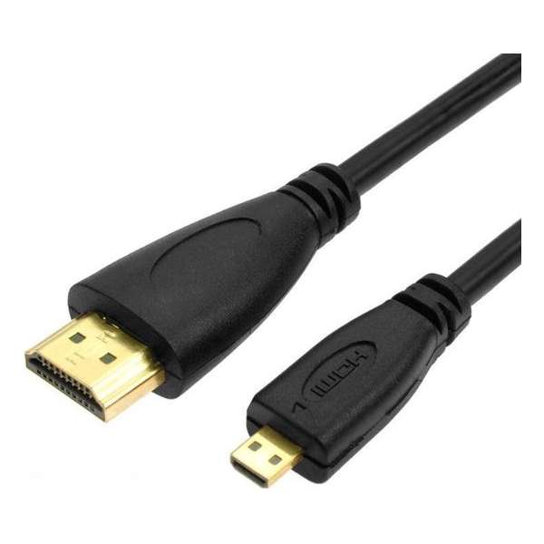 Gold-Plated Micro HDMI Naar HDMI Kabel Adapter Verloop Stekker Converter - 1,5 Meter