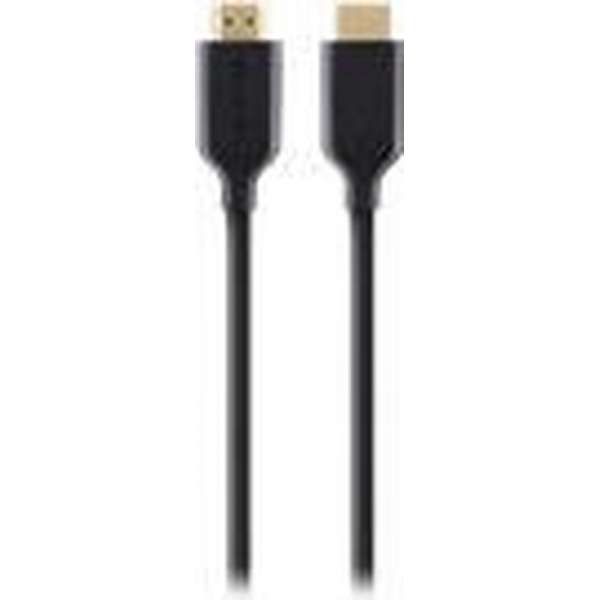 Belkin HDMI - Micro HDMI, 3m HDMI kabel HDMI Type A (Standaard) HDMI Type D (Micro) Zwart