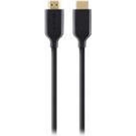 Belkin HDMI - Micro HDMI, 3m HDMI kabel HDMI Type A (Standaard) HDMI Type D (Micro) Zwart