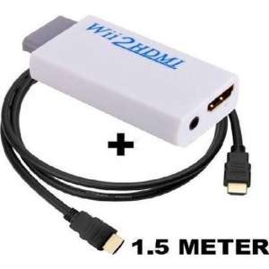 Wii naar HDMI converter / omvormer / adapter + HDMI kabel 1.5 meter - Mangry