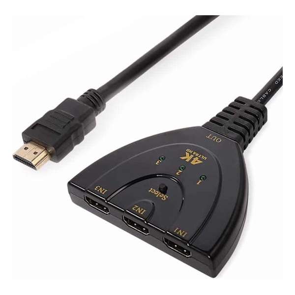 3 in 1 HDMI Input 4 K x 2 K HDTV Pigtail Switch Adapter HDMI Splitter