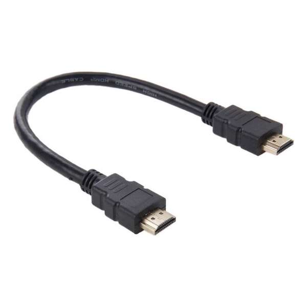 HDMI kabel 28cm (kort) - HDMI 1.3 versie - High Speed 4K - HDMI Male naar HDMI Male kabel - Zwart