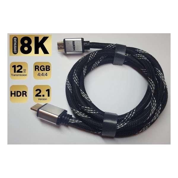 Premium 4K/8K/10K Ultra High Speed 2.1 HDMI kabel 2 meter