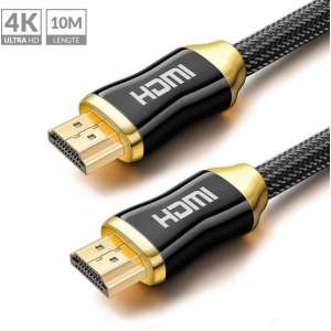 HDMI Kabel  High Speed Nylon - 10 m - Zwart