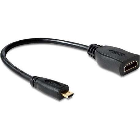 Delock - 1.4 High Speeds HDMI naar Micro HDMI kabel - 0.23 m - Zwart