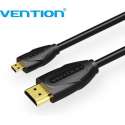 Vention Micro HDMI naar HDMI kabel Full HD 1080P & 3D - Gold Plated - 2 Meter