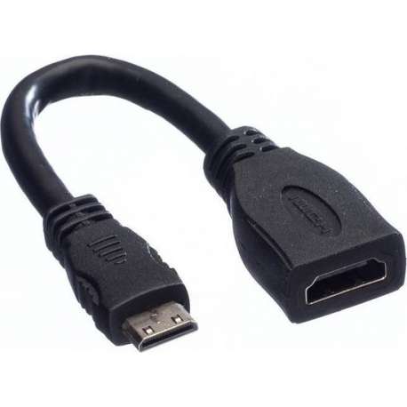 Value Mini HDMI - HDMI adapter - versie 1.4 (4K 30Hz) / zwart - 0,15 meter