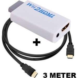 Wii naar HDMI converter / omvormer / adapter + HDMI kabel 3 meter