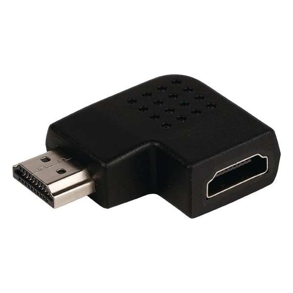 Valueline HDMI adapter Rechts gehoekt female naar male Zwart