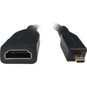 NÖRDIC HDMI-N5007, HDMI 1.4 naar Micro HDMI 4K, 0.1 meter, zwart