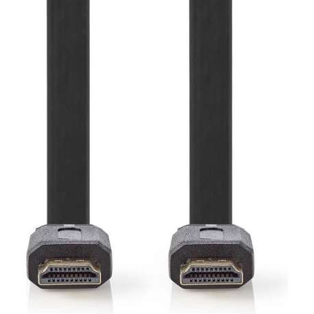 Nedis High Speed HDMI™-kabel met Ethernet - Zwart - Plat - 1,5 meter