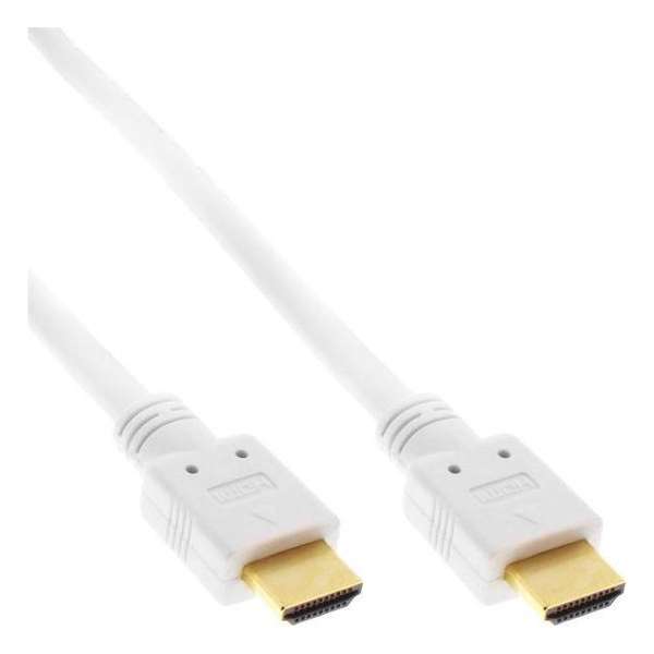 InLine Premium HDMI kabel versie 2.0 (4K 60Hz HDR) / wit - 5 meter