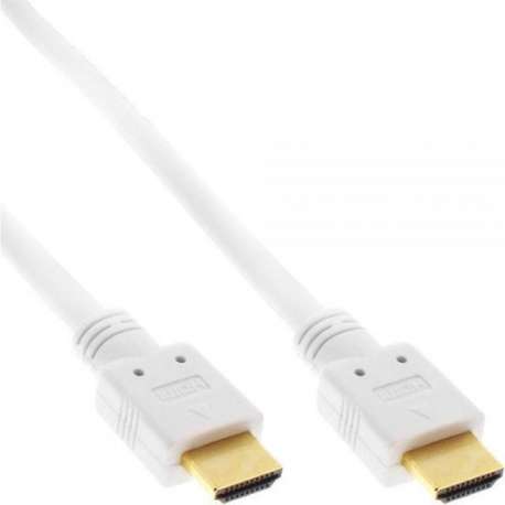 InLine Premium HDMI kabel versie 2.0 (4K 60Hz HDR) / wit - 5 meter