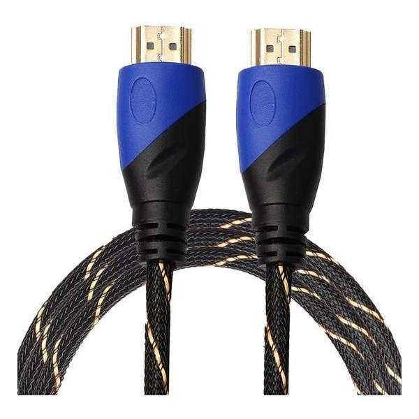 HDMI kabel 1.8 meter - HDMI naar HDMI - 1.4 versie - HDMI 19 Pin Male naar HDMI 19 Pin Male Connector kabel - Nylon black line