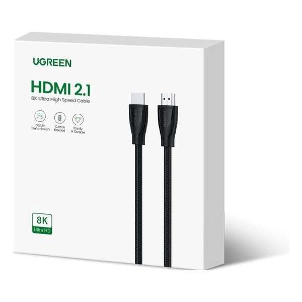 UGreen - 8K HDMI Kabel 8K @ 60Hz / 4K @ 120Hz - 3m - HDMI 2.1 - Zwart