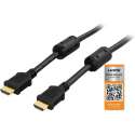 DELTACO HDMI-1010 Premium HDMI High Speed met Ethernet kabel - 4K 60Hz - Verguld - 1 meter