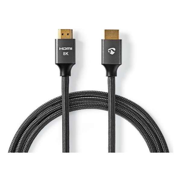 Nedis Ultra High Speed HDMI™-Kabel | HDMI™-Connector - HDMI™-Connector | Gun Metal Grey | Gevlochten Kabel | 2.0 m