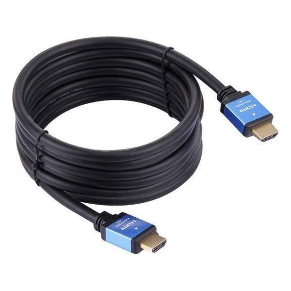 HDMI kabel - 4K - HDMI naar HDMI - HDMI 19 Pin Male naar HDMI 19 Pin Male - Blue line - 5m