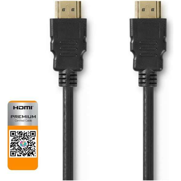 Premium High Speed HDMI™-Kabel met Ethernet | HDMI™-Connector - HDMI™-Connector | 0,50 m | Zwart