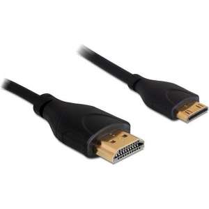 DeLOCK 1m HDMI/HDMI HDMI kabel HDMI Type A (Standaard) HDMI Type C (Mini) Zwart