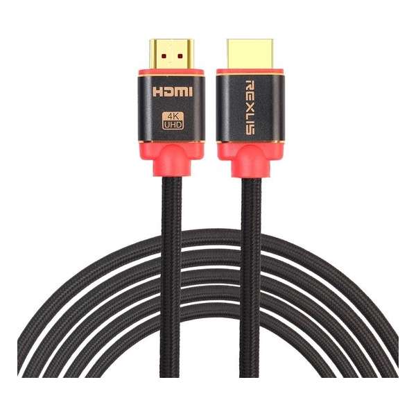 HDMI kabel 5 meter 4K - HDMI naar HDMI - 2.0 versie - High Speed 2160P - HDMI Male naar HDMI Male - Aluminium red line