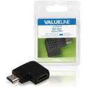 Valueline VLVB34903B hdmi adapter haaks links Zwart