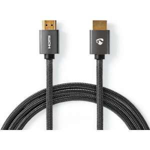 Nedis High Speed HDMI-kabel met Ethernet | HDMI™-Connector - HDMI™-Connector | Gun Metal Grey | Gevlochten Kabel | 2.0 m