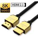 DrPhone MOSHOU Series HDMI naar HDMI 2.1 Kabel - 8K 60Hz - 4K 120Hz - 48Gbps - Ultra Hoge Snelheid - HDR 10 & eARC – 1 Meter