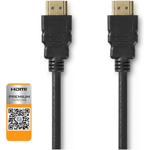 Premium High Speed HDMI™-Kabel met Ethernet | HDMI™-Connector - HDMI™-Connector | 1,00 m | Zwart