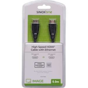 HDMI kabel high speed + ethernet 5 mtr.