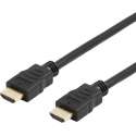 DELTACO HDMI-1030D-FLEX Flexibele HDMI-kabel, High Speed HDMI met Ethernet 4K, UltraHD bij 60 Hz, 3 m, Zwart