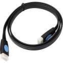 HDMI kabel 1 meter 4K - HDMI naar HDMI - 2.0 versie - High Speed 2160P - HDMI Male naar HDMI Male kabel - Flat cable black line