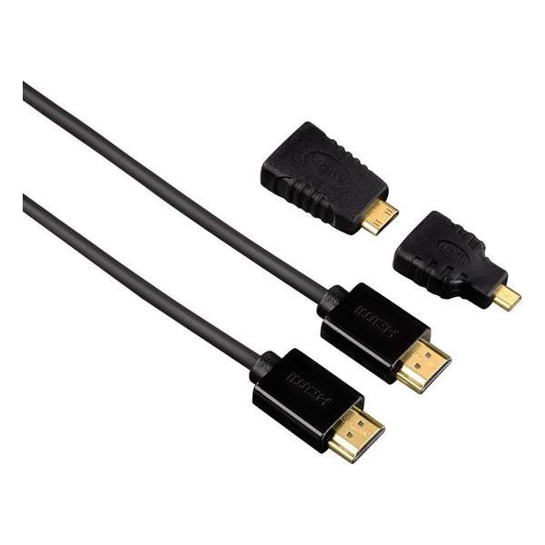 Hama Hdmi Kabel Hs + Ethernet Met 2 Adapters