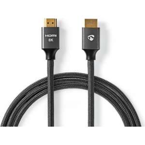 Nedis Ultra High Speed HDMI™-Kabel | HDMI™-Connector - HDMI™-Connector | Gun Metal Grey | Gevlochten Kabel | 1.0 m