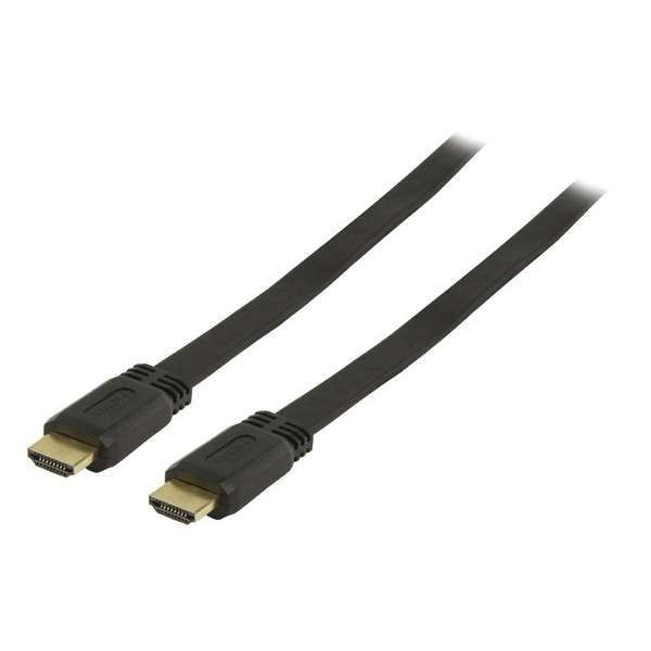 Nedis Platte HDMI kabel - versie 1.4 (4K 30Hz) / zwart - 10 meter