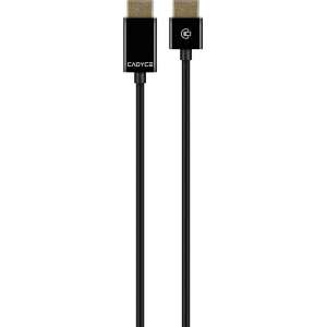 Cadyce High Speed HDMI kabel | 4K, 3D en Full HD | Extra dunne kabel | Ethernet | 24K Goud Geplateerd | 5 meter | Zwart