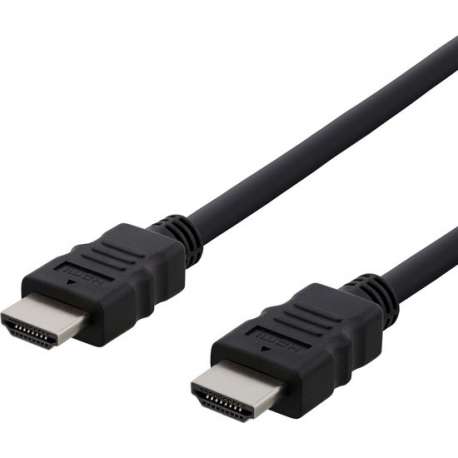 DELTACO HDMI-930, HDMI-kabel, HDMI High Speed ​​met Ethernet, 4K, 60Hz UHD, 19-pins ha-ha, 3 m, zwart