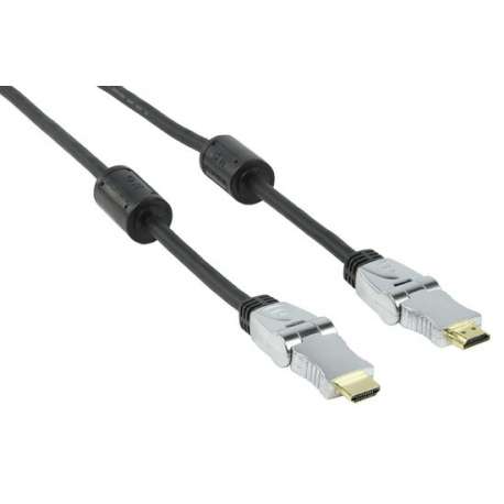 HQ 1.5m, HDMI M/M HDMI kabel 1,5 m HDMI Type A (Standaard) Grijs