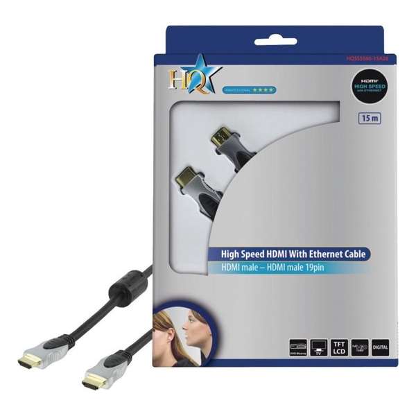 Hq Hqss5560-15a26 Hoge Kwaliteit High Speed Hdmi Kabel met Ethernet 15,0 M