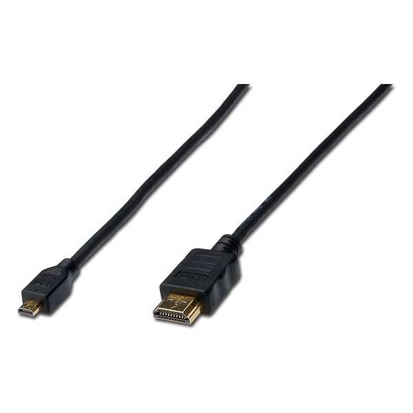 ASSMANN Electronic AK-330109-020-S HDMI kabel 2 m HDMI Type D (Micro) HDMI Type A (Standaard) Zwart