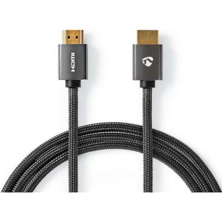 Nedis High Speed HDMI-kabel met Ethernet | HDMI™-Connector - HDMI™-Connector | Gun Metal Grey | Gevlochten Kabel | 1.0 m