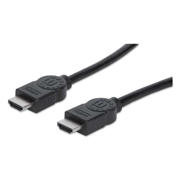 Manhattan HDMI kabels High Speed HDMI Cable w/ Ethernet Channel, 1x HDMI Male 19-pin - 1x HDMI Male 19-pin, Shielded, Black, 15m