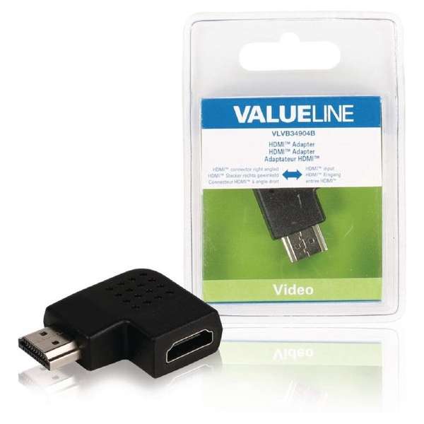 Valueline Vlvb34904b Hdmi-adapter Hdmi-connector Rechts Gehoekt - Hdmi Input  Zwart