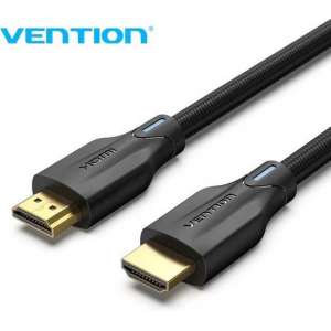 Vention HDMI 2.1 Kabel Premium (8K 60hz / 4K120hz / UHD / 48gbps / Ultra High Speed) 1,5 M - Katoen gevlochten - Zwart/blauw