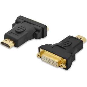 Ednet 84491 kabeladapter/verloopstukje HDMI DVI-I Zwart