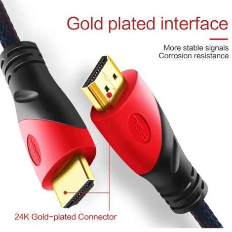 HDMI Cable Video Cables Gold Plated 1080P 15 meter with Nylon Mesh Cable