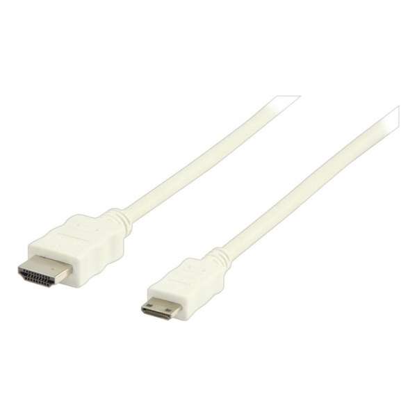 Valueline Vlmp34500w1.00 Mini Hdmi High Speed Kabel met Ethernet 1,00 M Wit